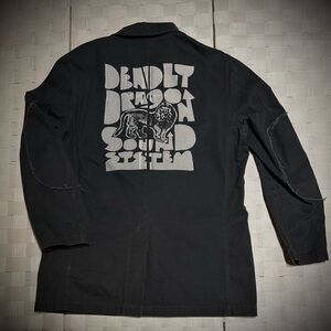 Syndrone Black Jacket with Graphic Lion Design. Size M